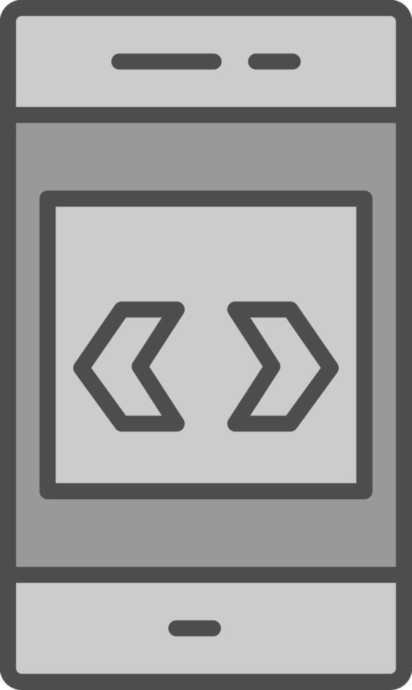 Arrow Line Filled Greyscale Icon Design vector