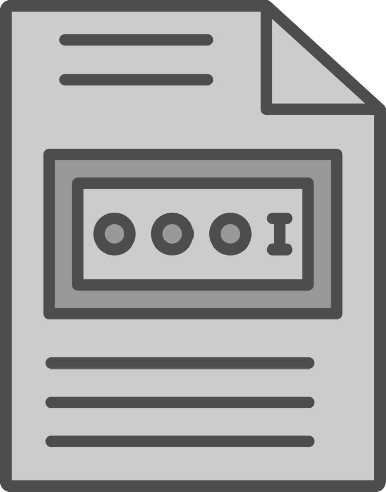 Control Line Filled Greyscale Icon Design vector