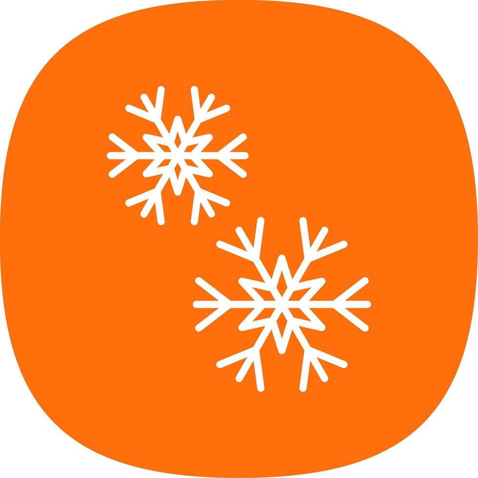 Snowflakes Line Curve Icon Design vector