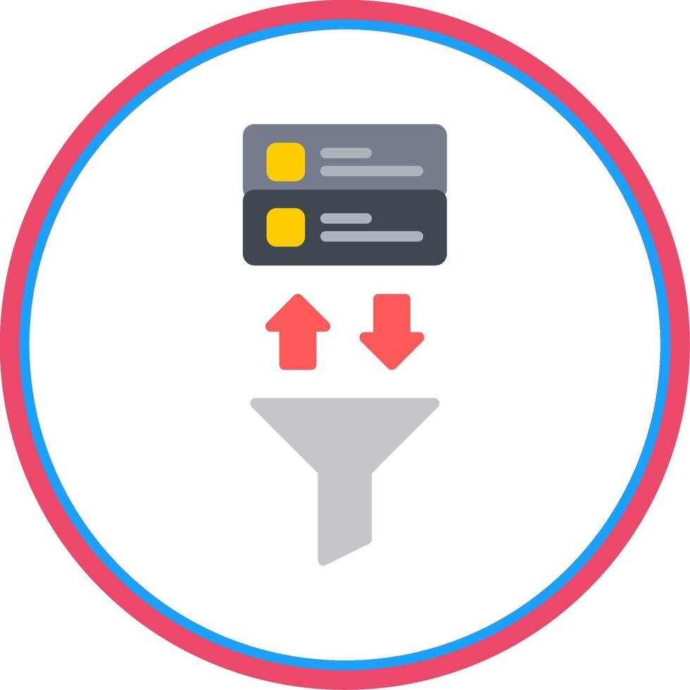 Filtering Flat Circle Icon vector