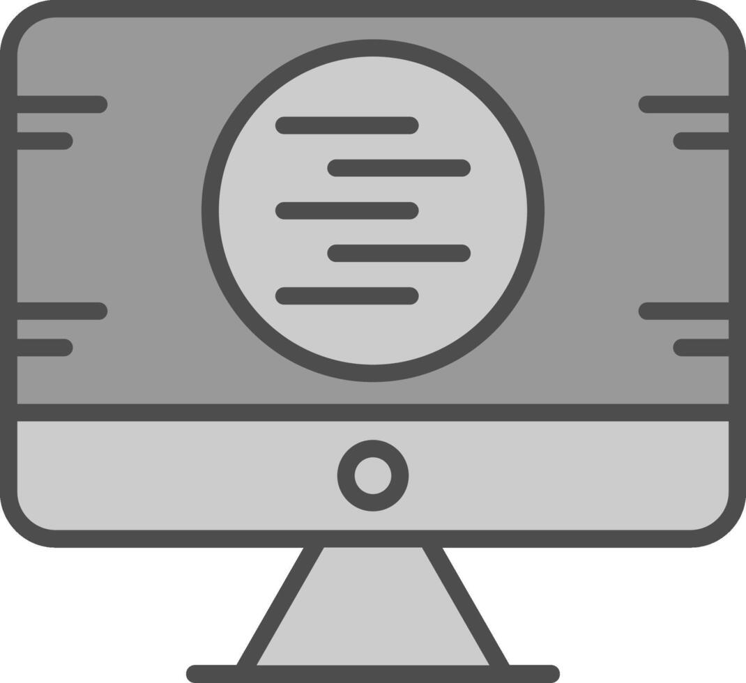 Code Development Line Filled Greyscale Icon Design vector