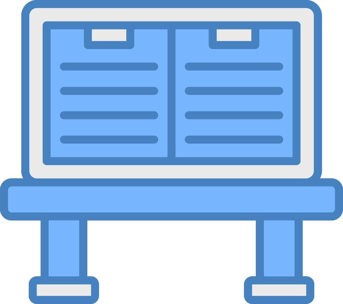 Unit Line Filled Blue Icon vector