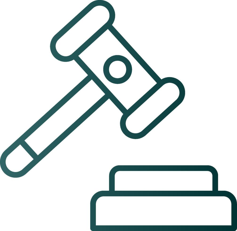 Auction Line Gradient Icon vector