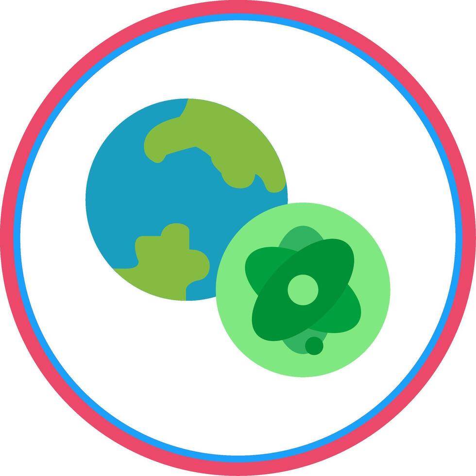Sci Fi Flat Circle Icon vector