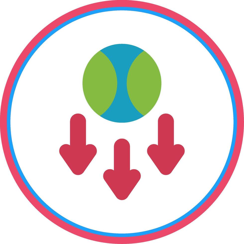 Gravity Flat Circle Icon vector