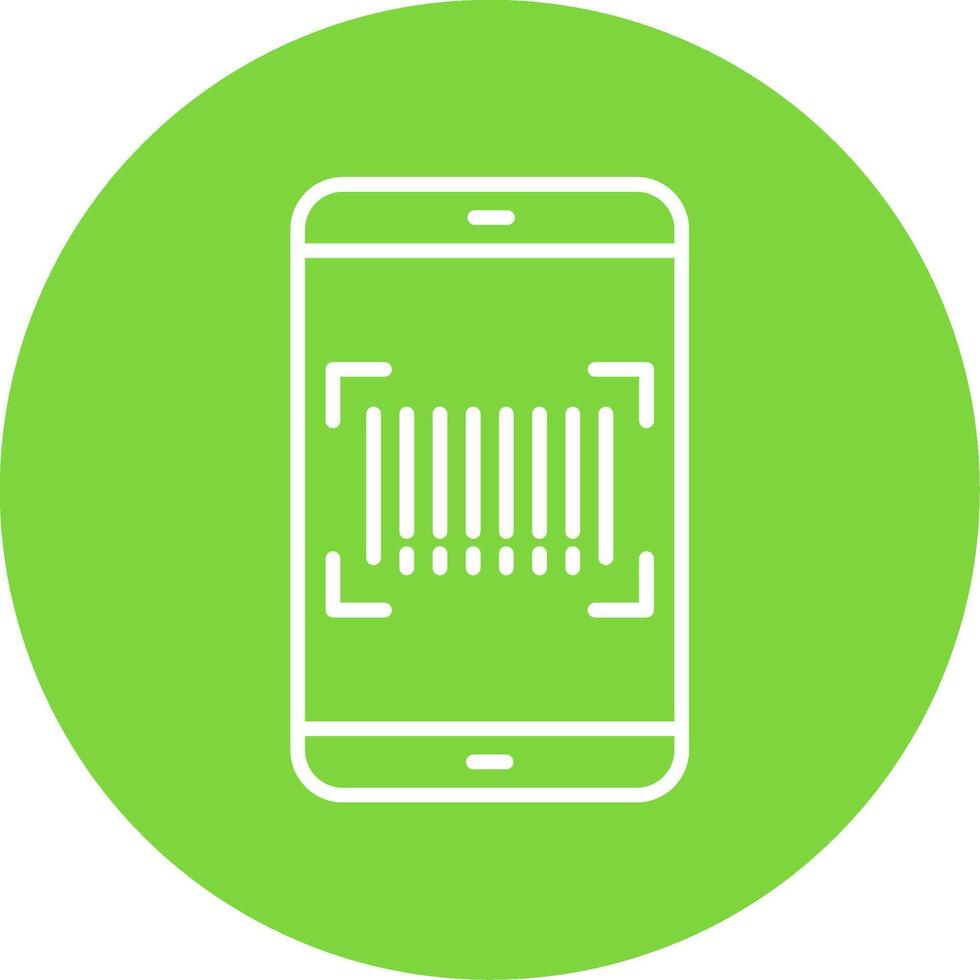 Barcode Scan Multi Color Circle Icon vector