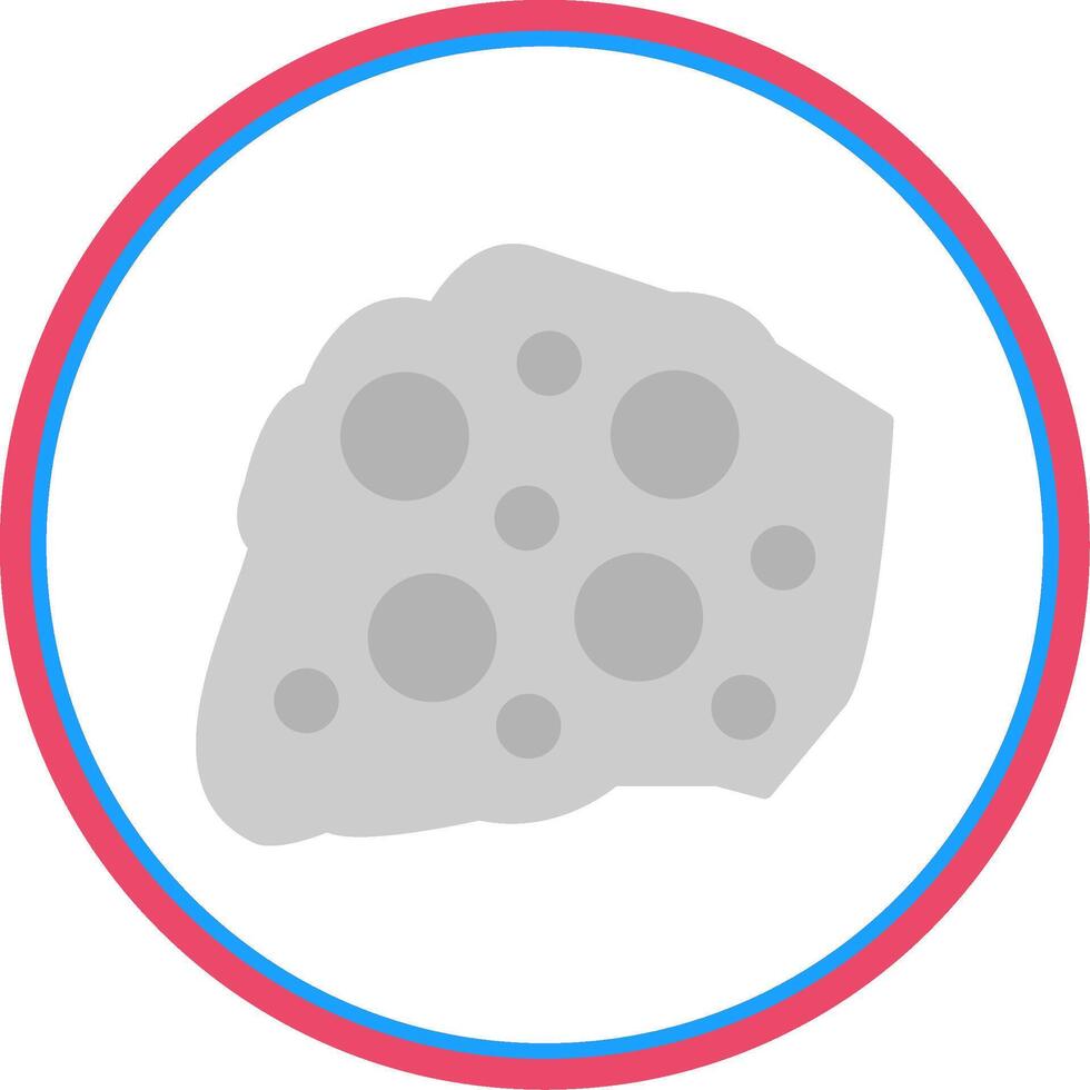 Rock Flat Circle Icon vector