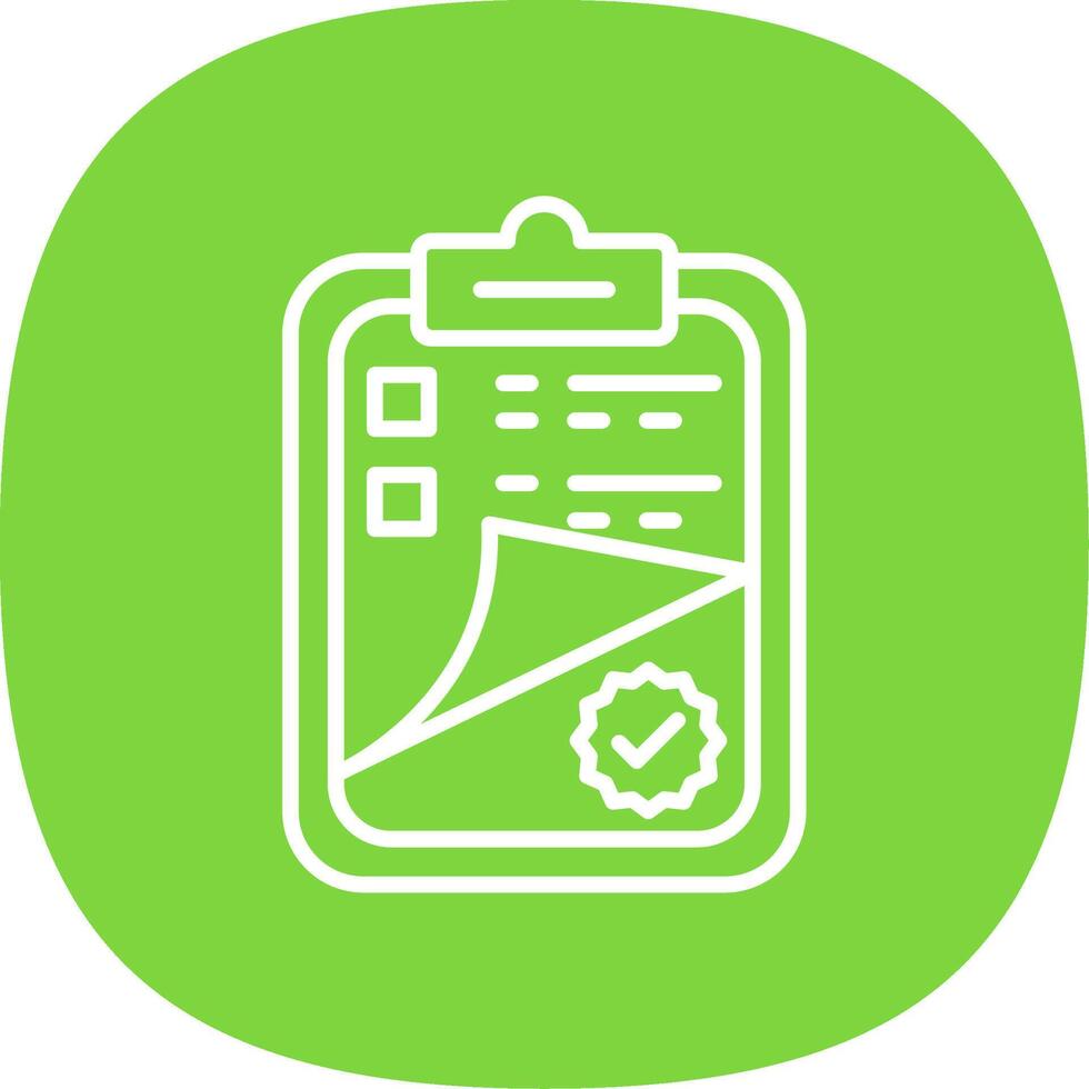 Clipboard Line Curve Icon Design vector