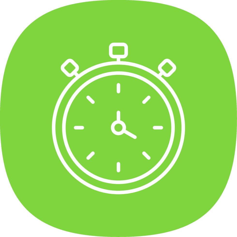 Stopwatch Line Curve Icon Design vector