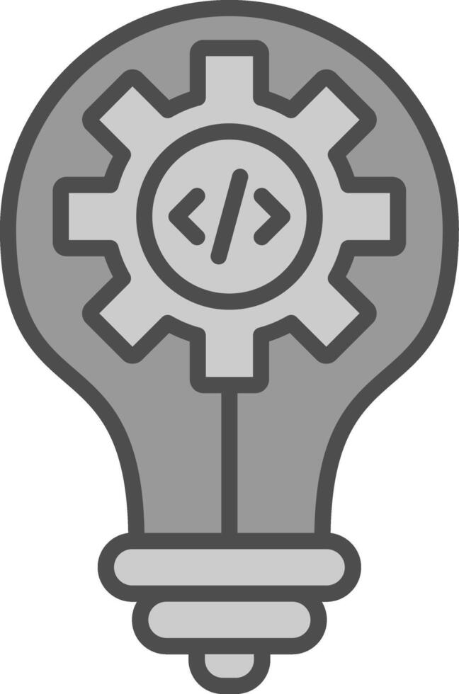 Idea Line Filled Greyscale Icon Design vector