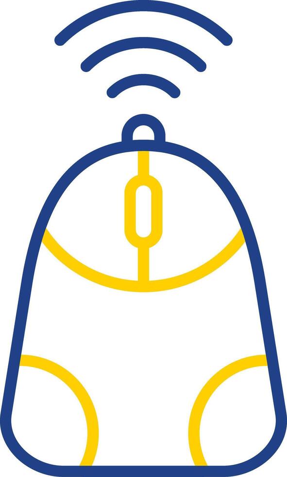 Mouse Line Two Colour Icon Design vector