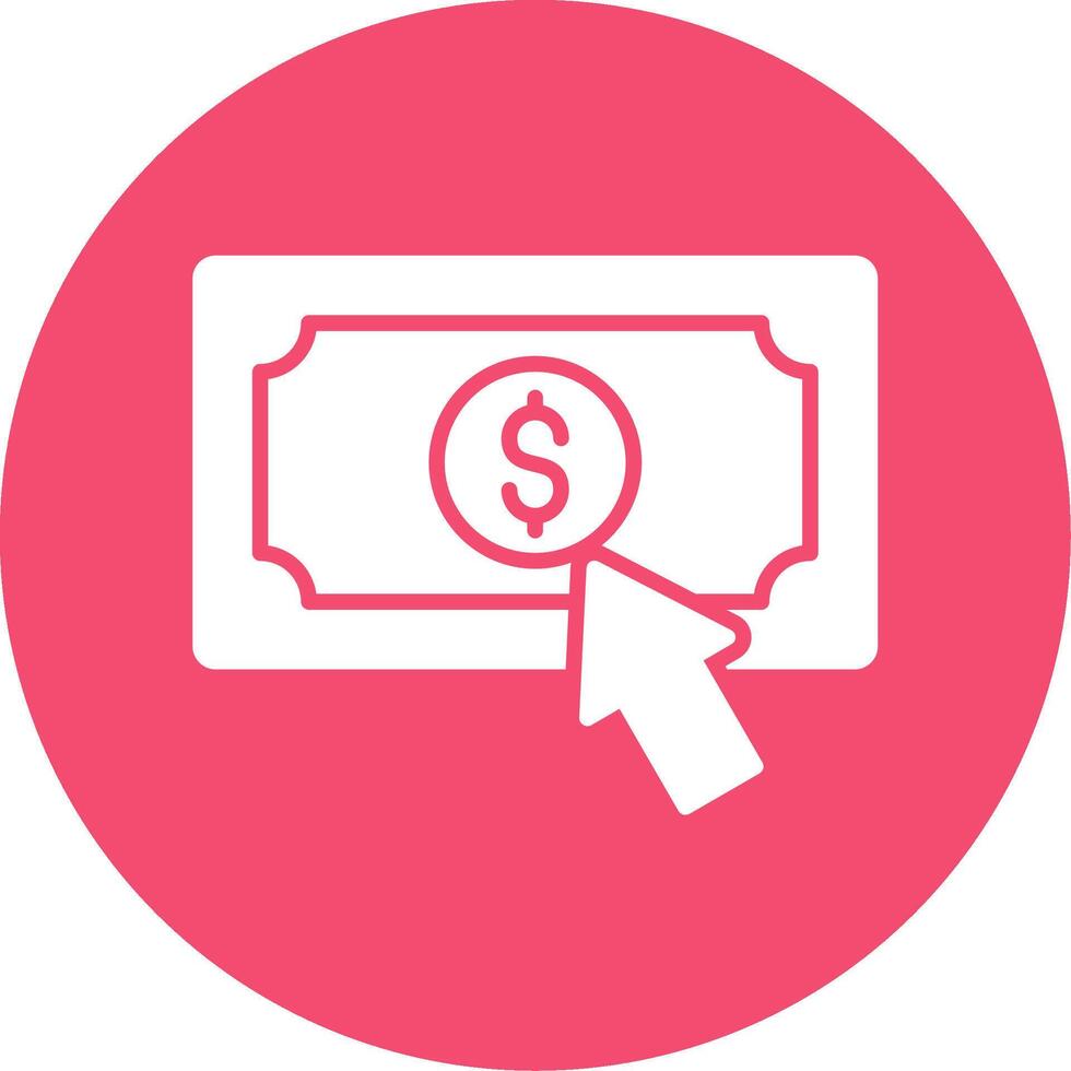 Pay Per Click Multi Color Circle Icon vector