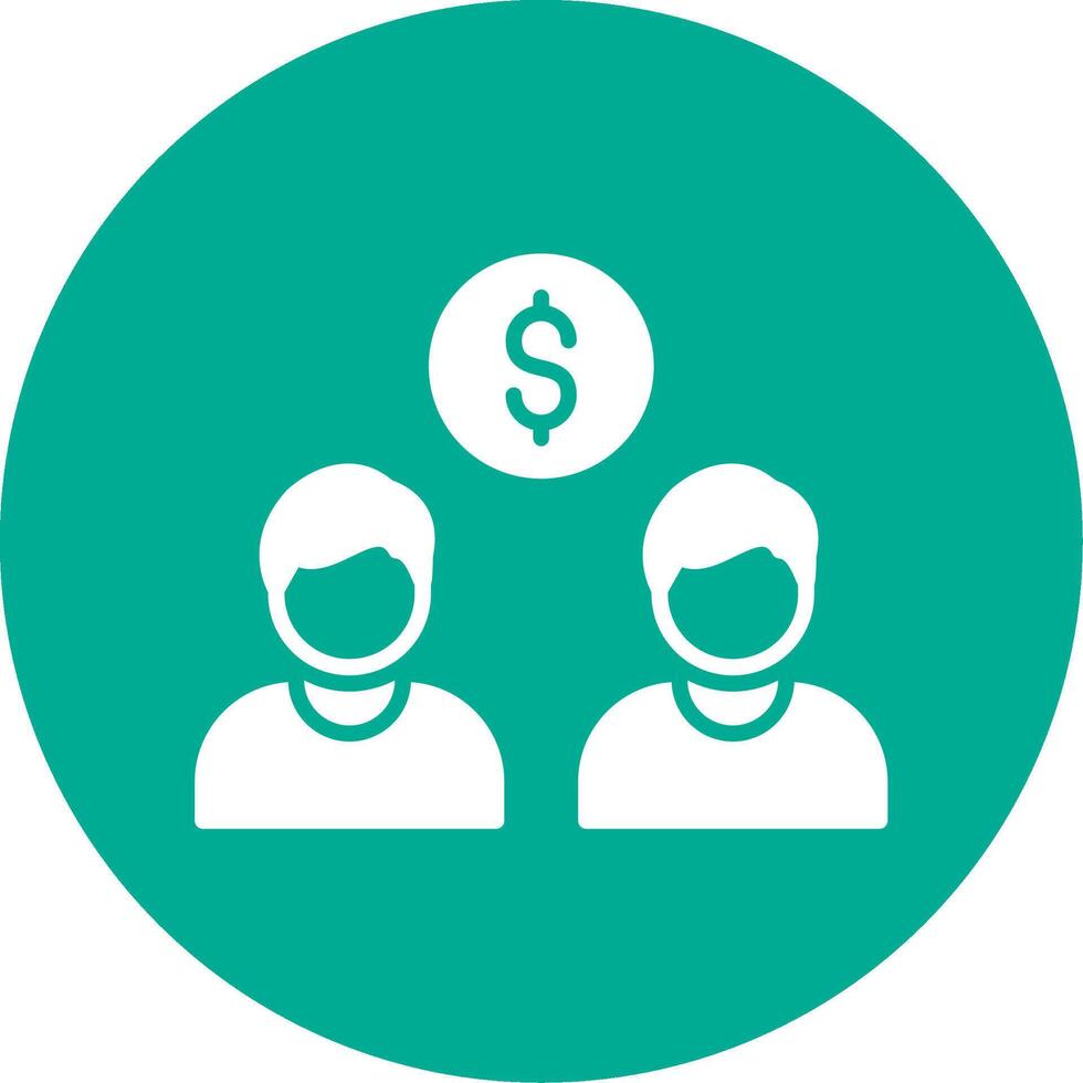 Partners Multi Color Circle Icon vector