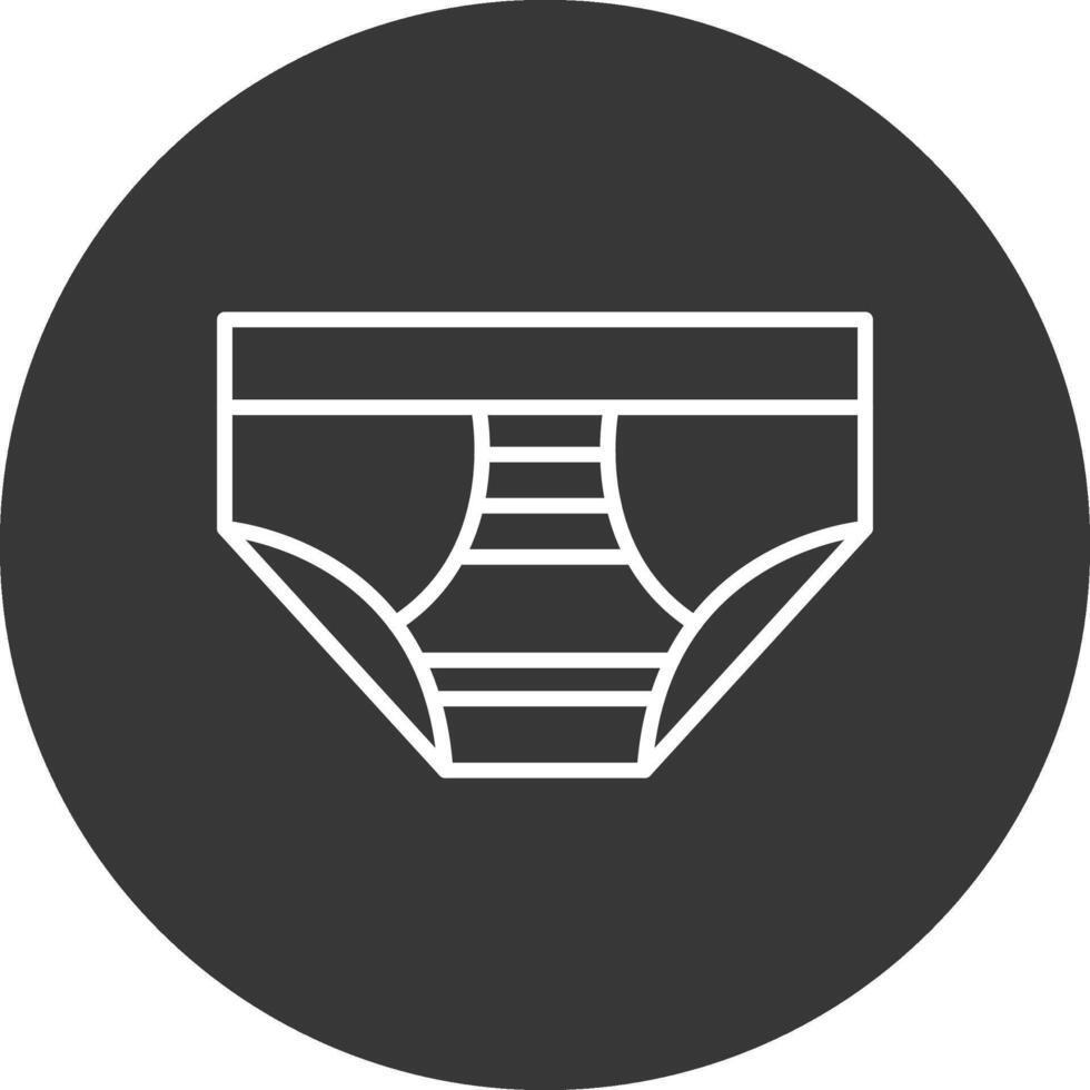 Underwear Line Inverted Icon Design vector