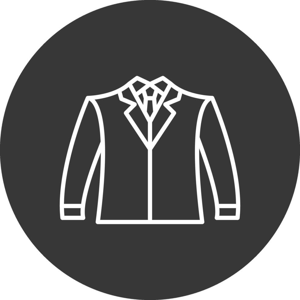 Suit Line Inverted Icon Design vector