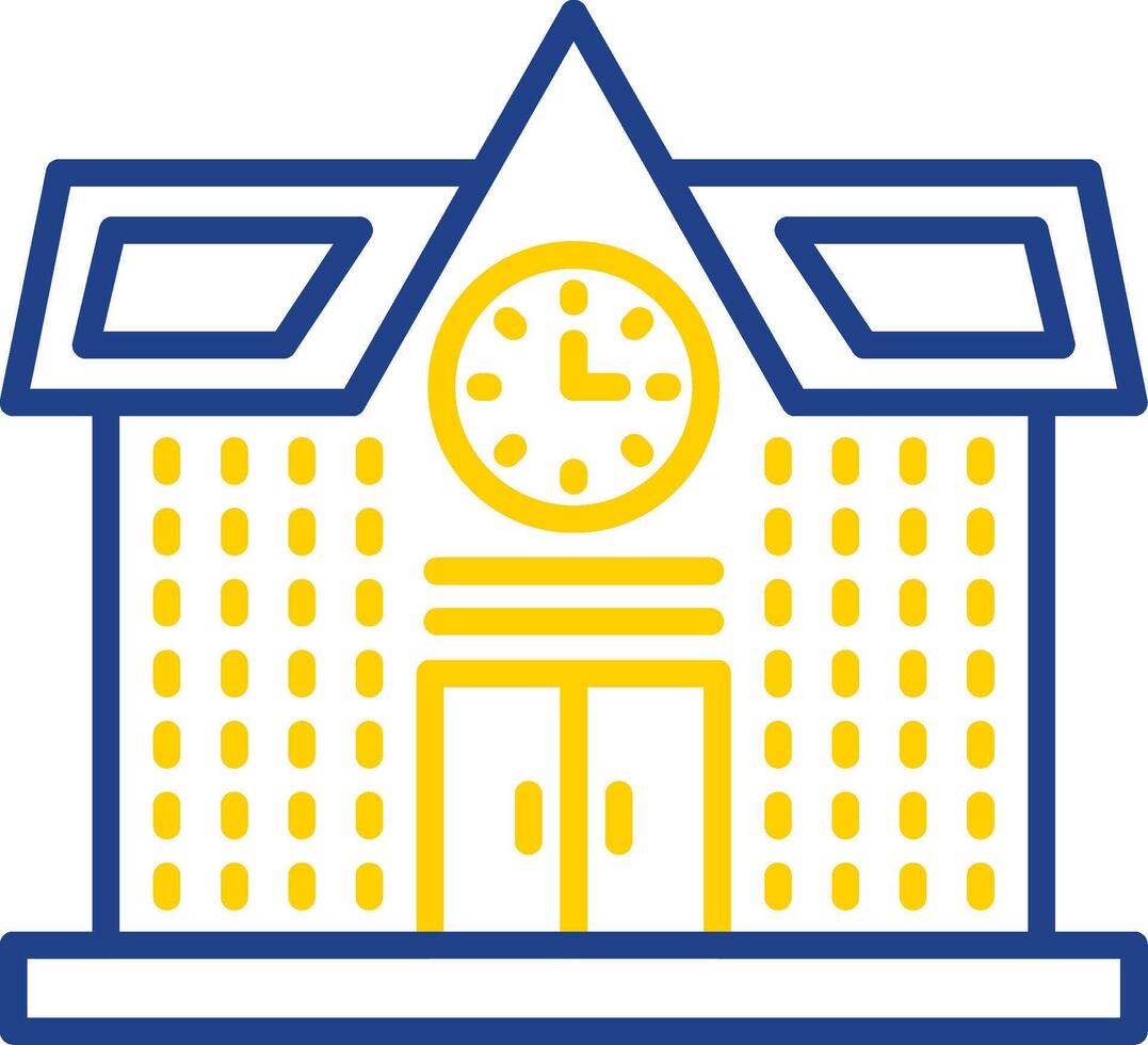 University Line Two Colour Icon Design vector