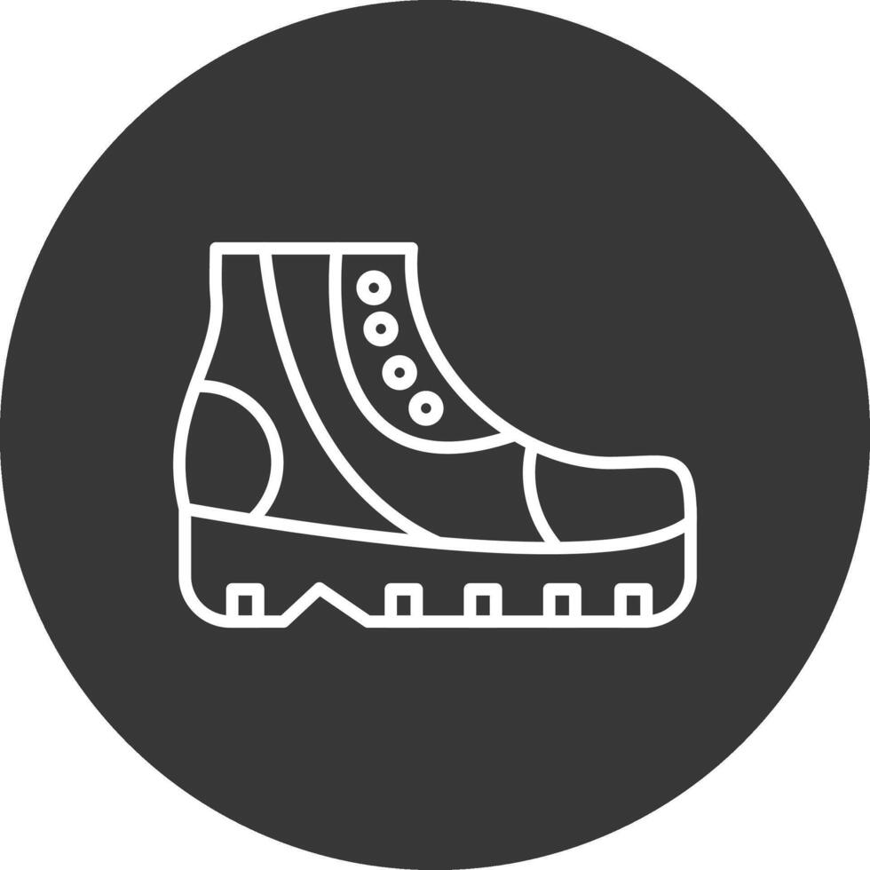 Shoes Line Inverted Icon Design vector