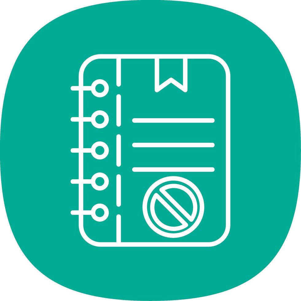 Notes Line Curve Icon Design vector