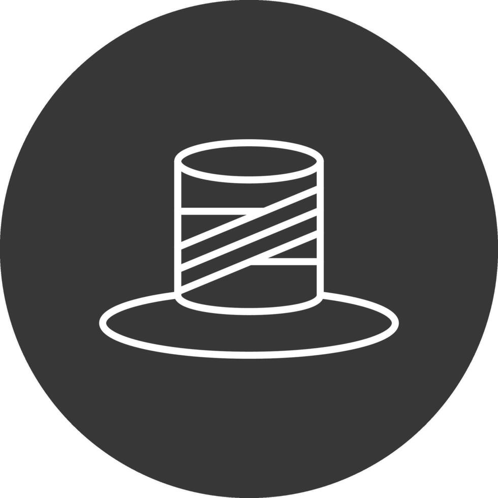 Top Hat Line Inverted Icon Design vector