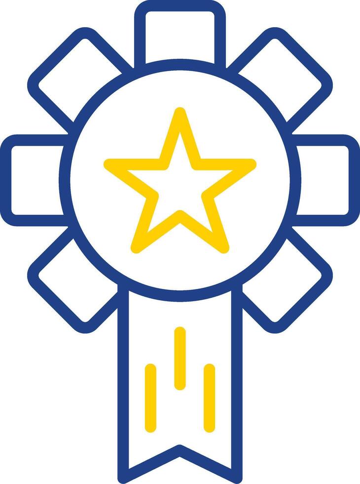 Award Line Two Colour Icon Design vector