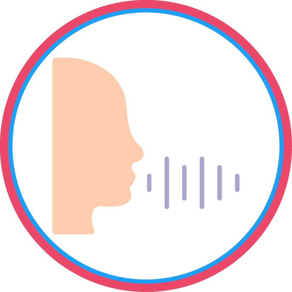 Voice Recording Flat Circle Icon vector