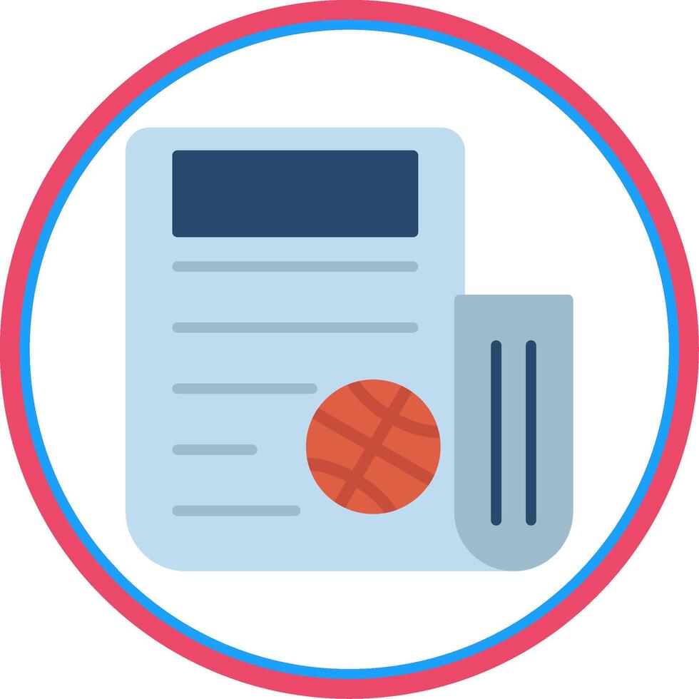 Sports News Flat Circle Icon vector