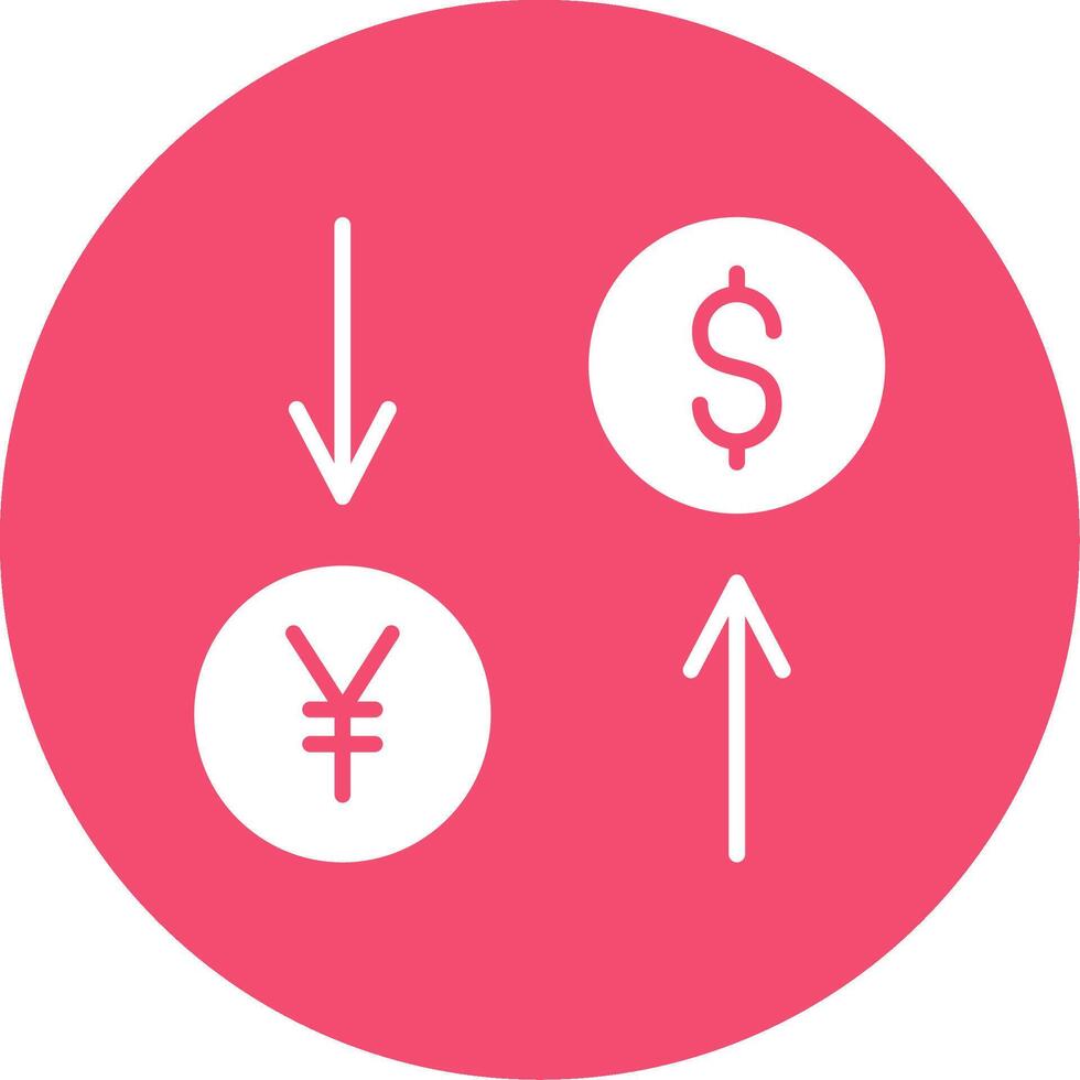 Exchange Rate Multi Color Circle Icon vector