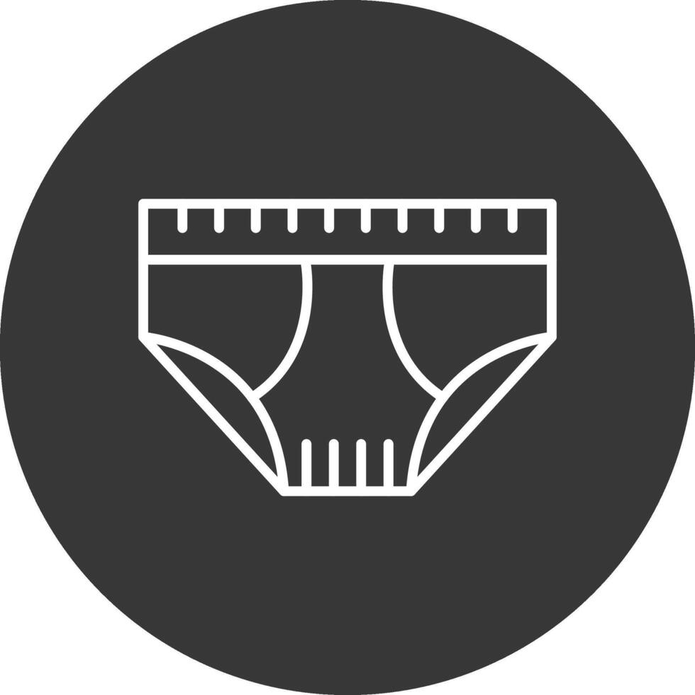 Underwear Line Inverted Icon Design vector