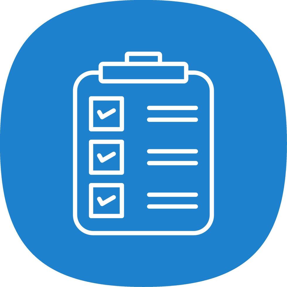 Check List Line Curve Icon Design vector