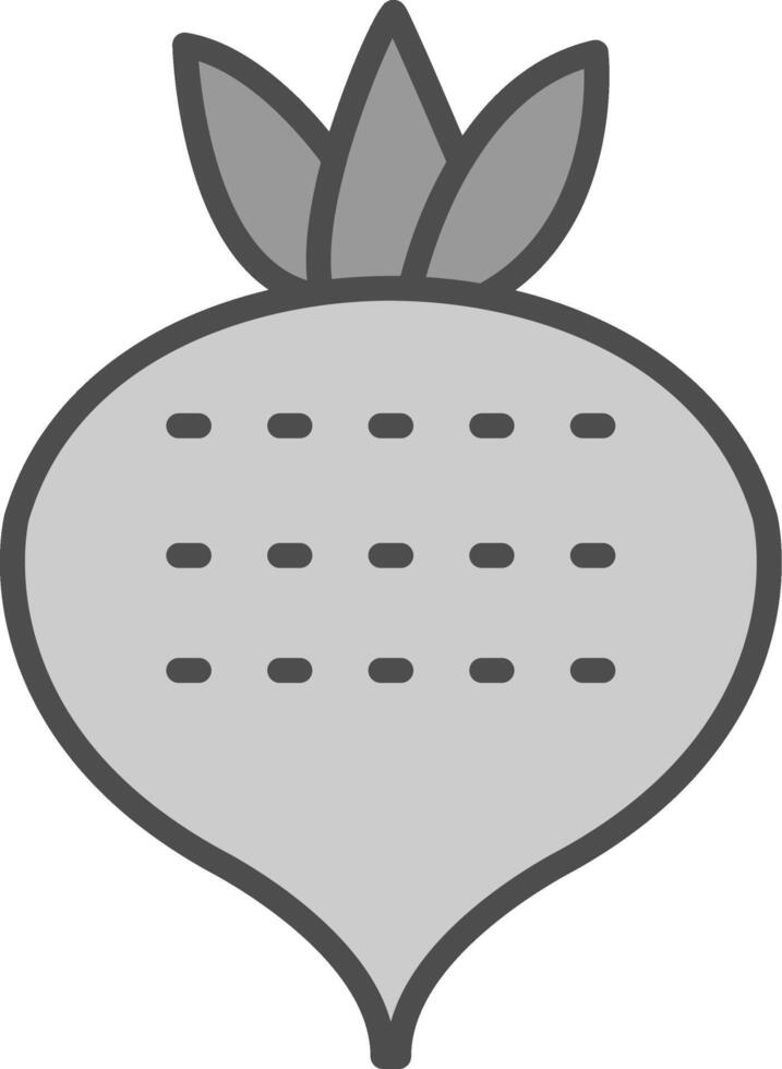Turnip Line Filled Greyscale Icon Design vector