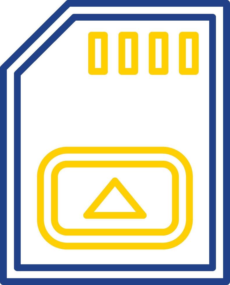 Memory Card Line Two Colour Icon Design vector