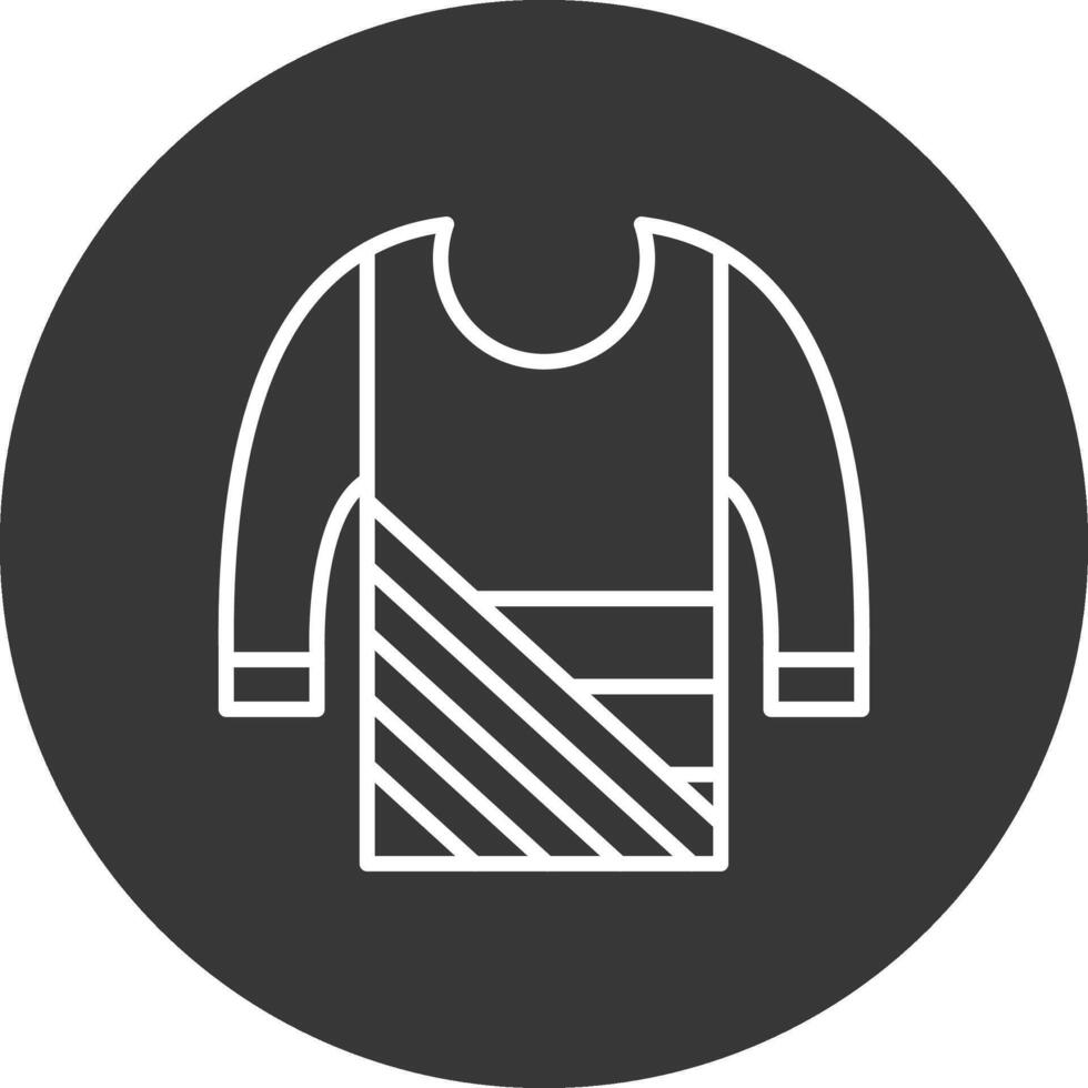 Sweater Line Inverted Icon Design vector