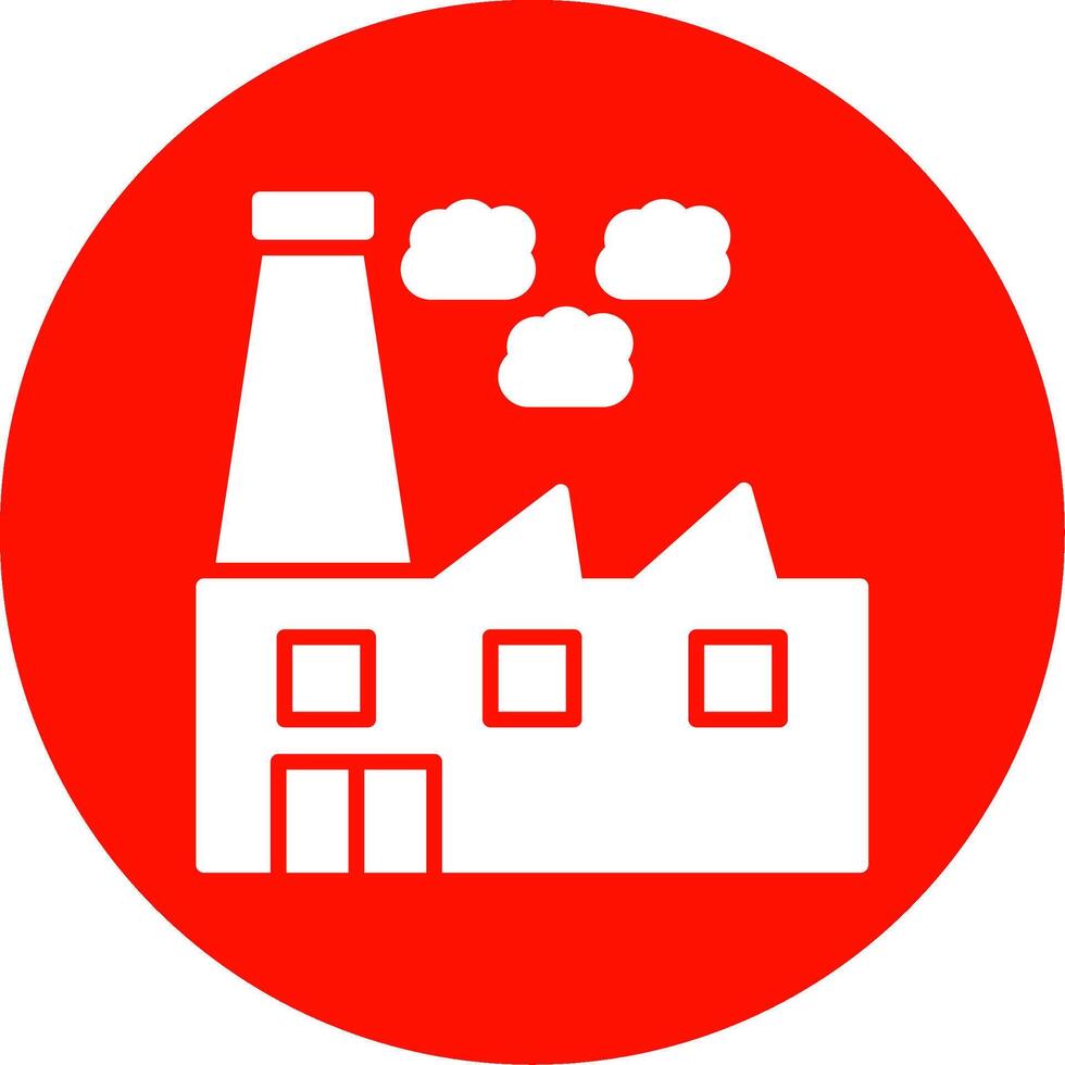Factory Multi Color Circle Icon vector