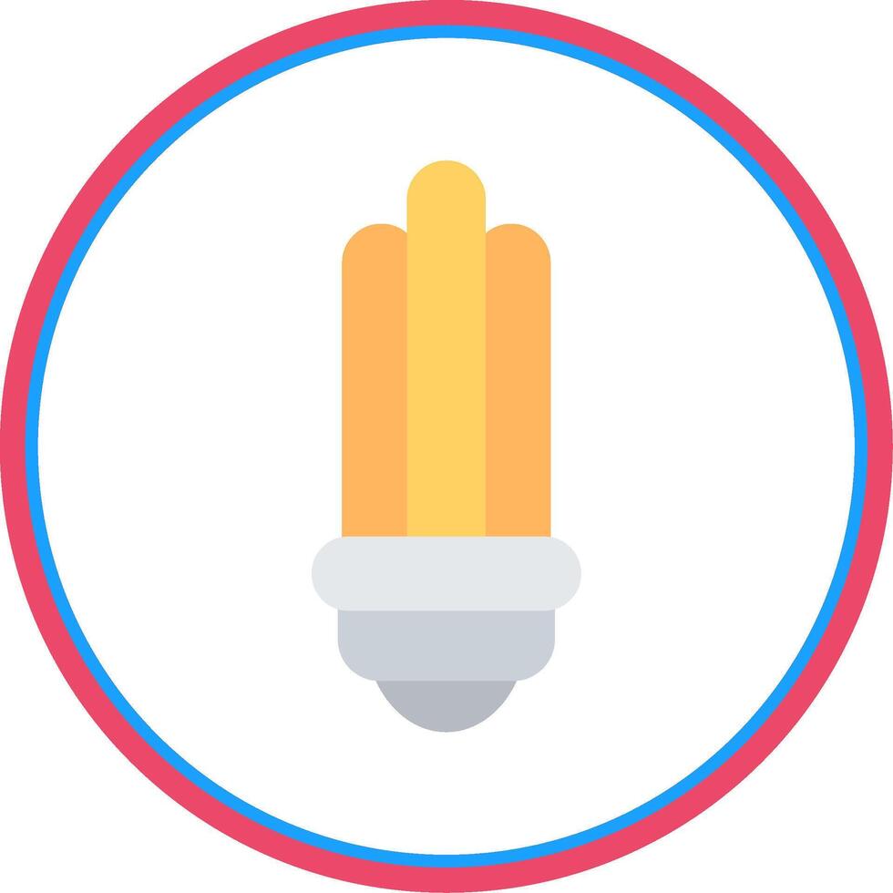 Bulb Flat Circle Icon vector
