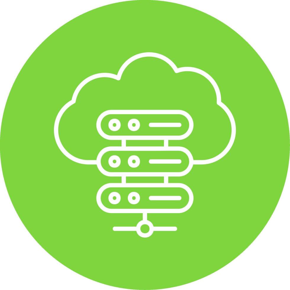 Hosting Services Multi Color Circle Icon vector