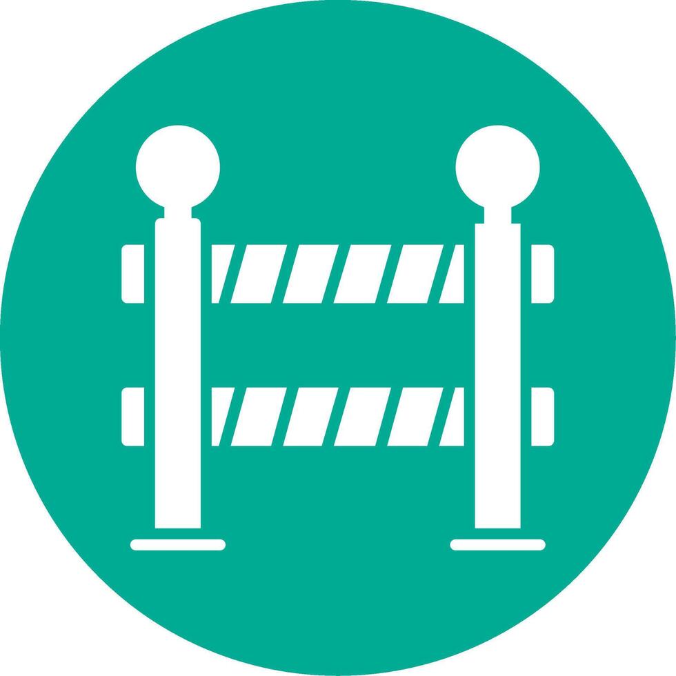 Barrier Multi Color Circle Icon vector