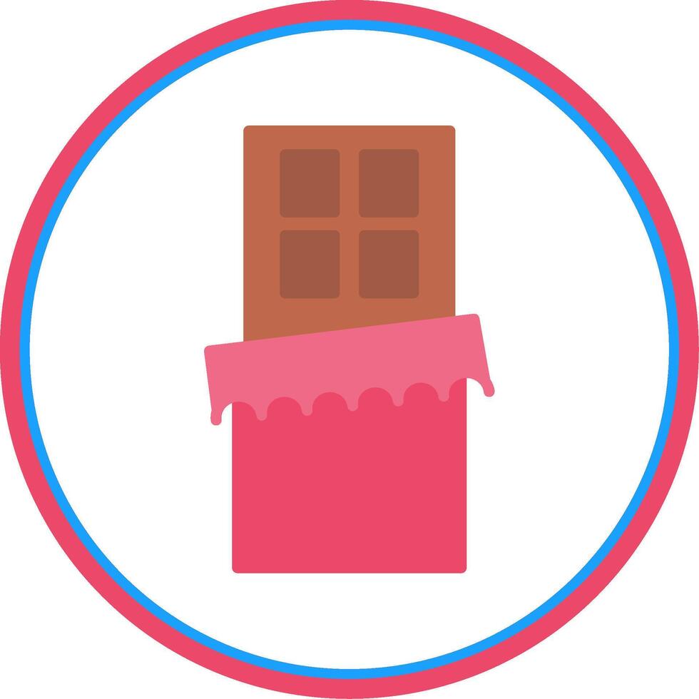 Chocolate Bar Flat Circle Icon vector