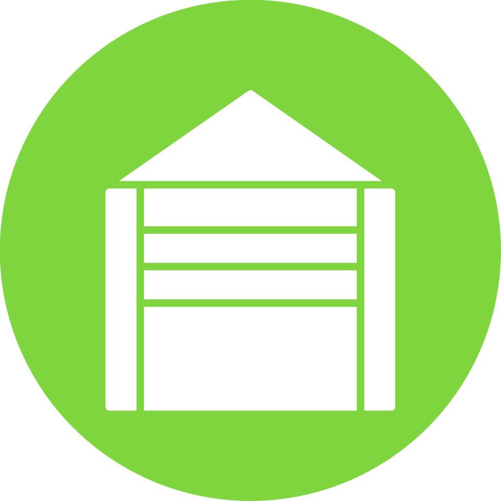 Garage Multi Color Circle Icon vector