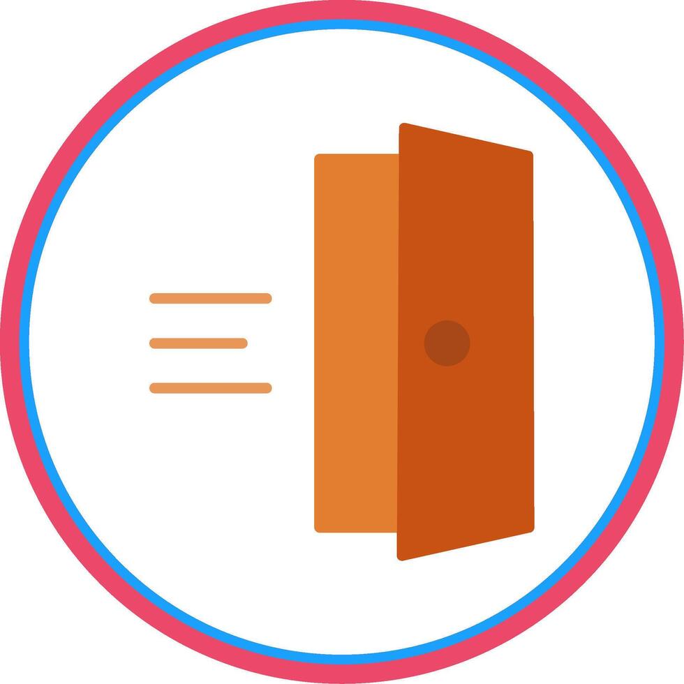Entry Flat Circle Icon vector