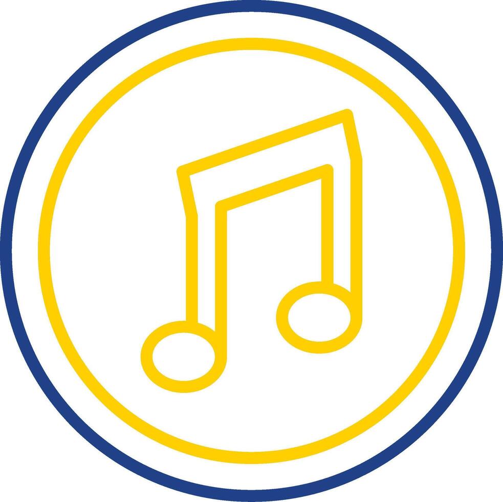 Music Line Two Colour Icon Design vector