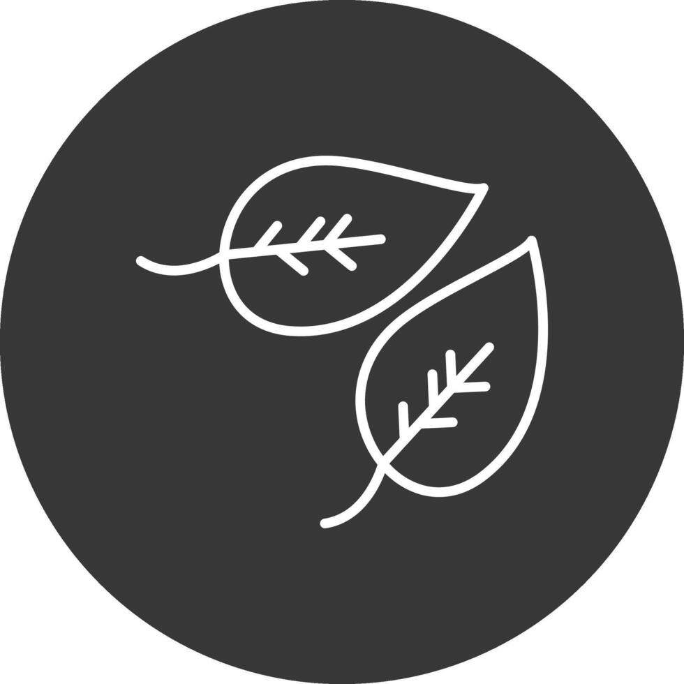 Leaf Line Inverted Icon Design vector