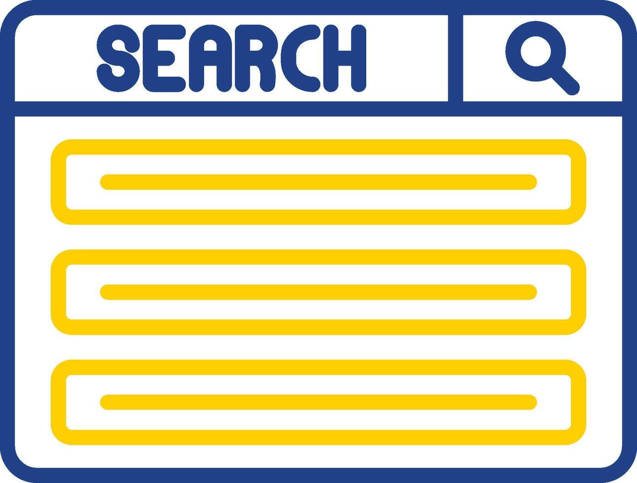 Browser Line Two Colour Icon Design vector