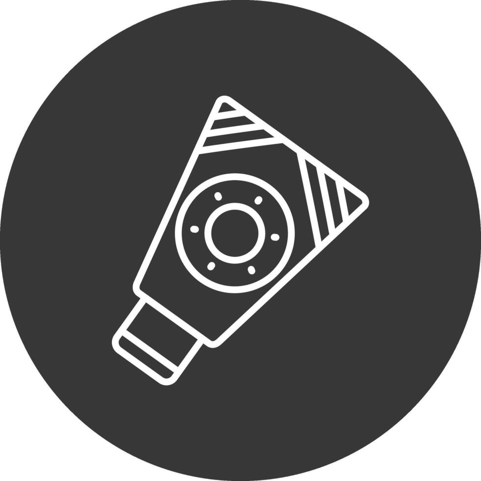Sunscreen Line Inverted Icon Design vector
