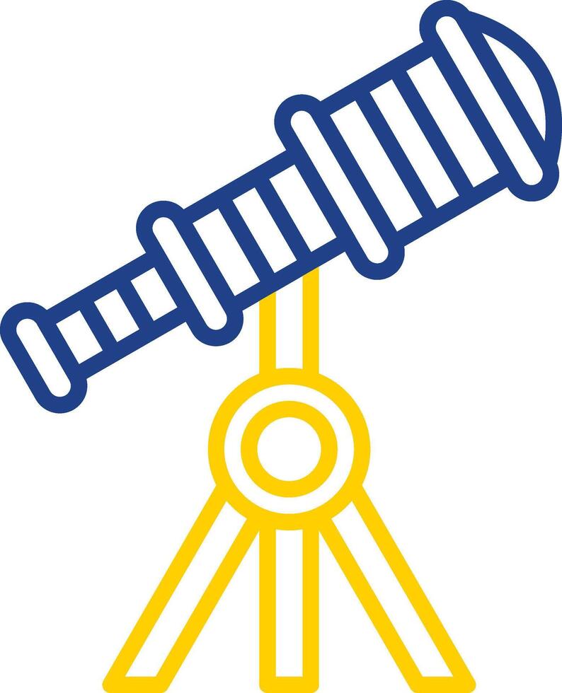 Telescope Line Two Colour Icon Design vector