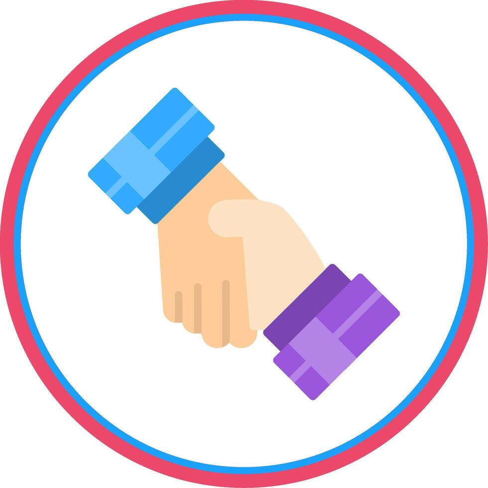 Business Relationship Flat Circle Icon vector