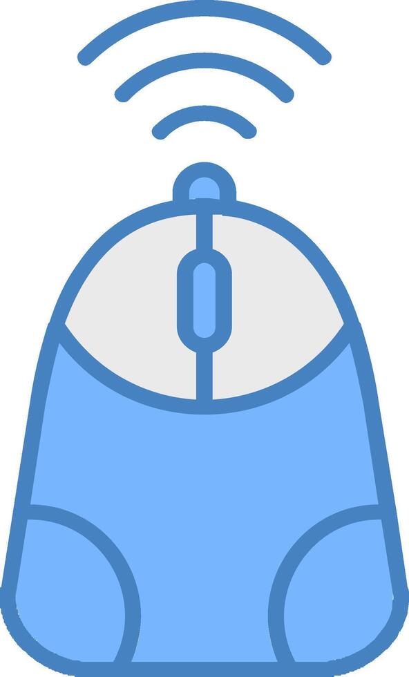 Mouse Line Filled Blue Icon vector