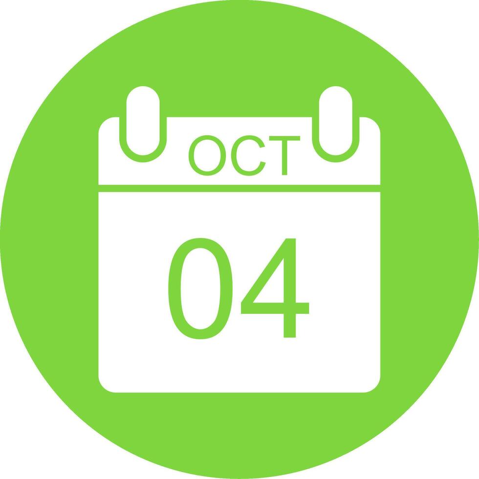 October Multi Color Circle Icon vector