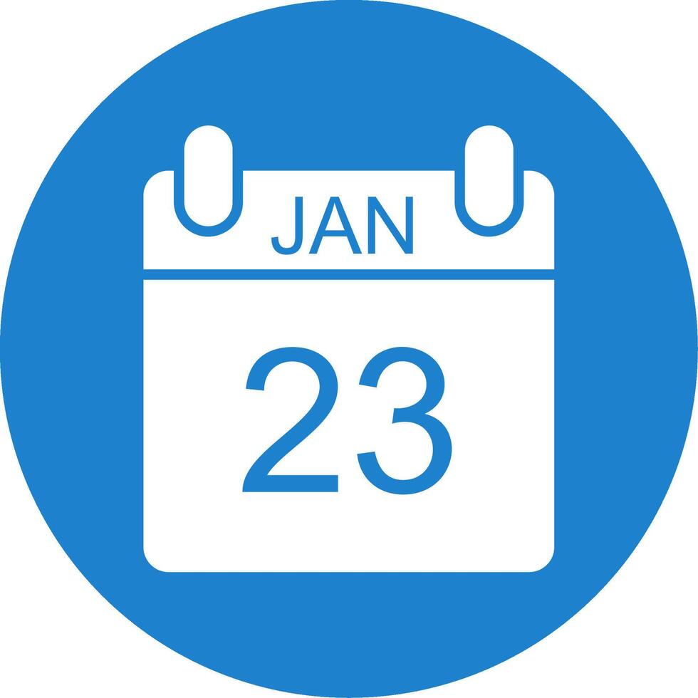 January Multi Color Circle Icon vector