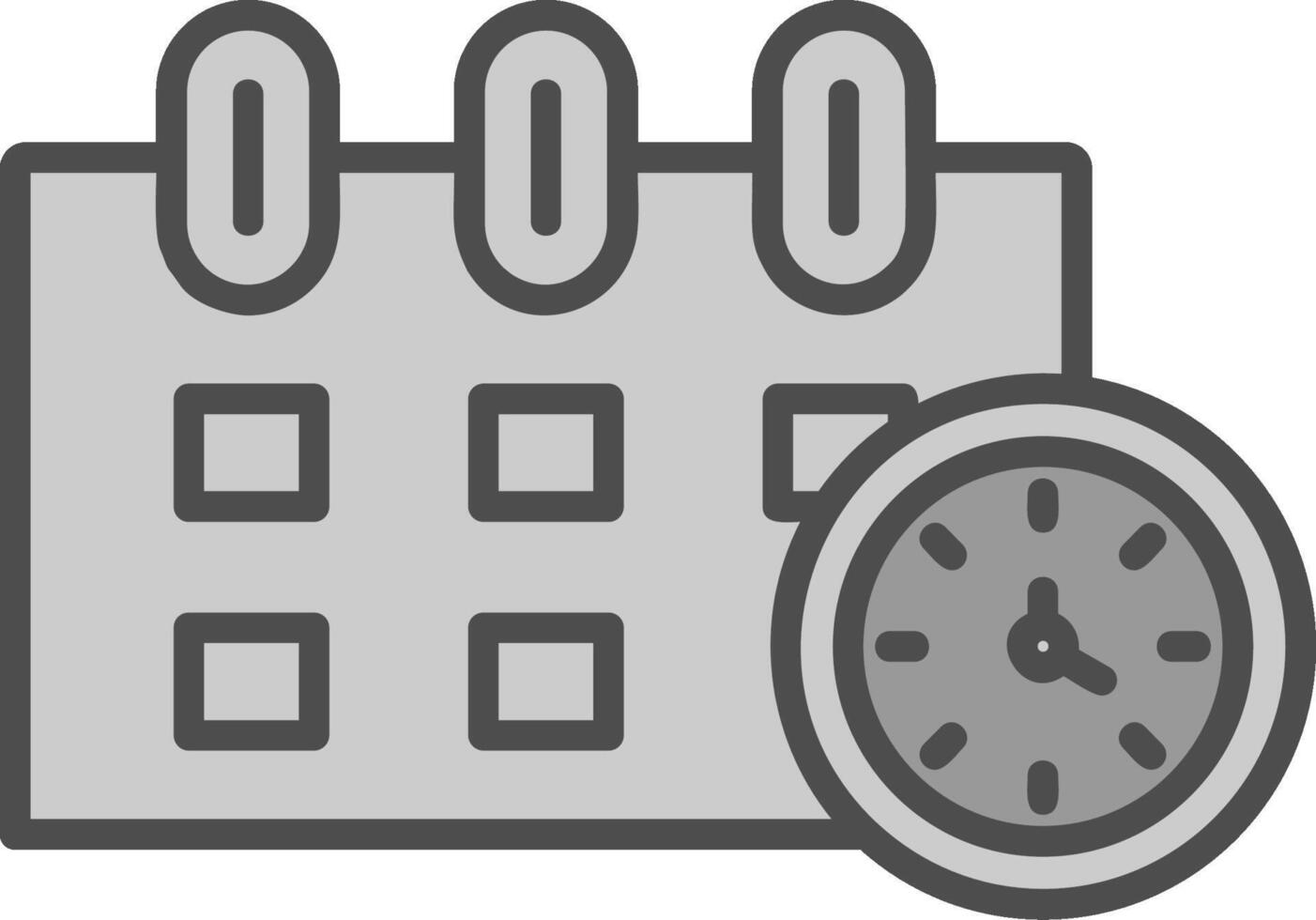 Time Management Line Filled Greyscale Icon Design vector