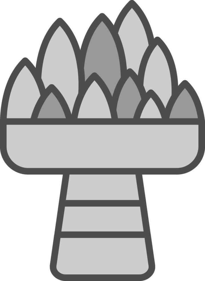 Artichoke Line Filled Greyscale Icon Design vector